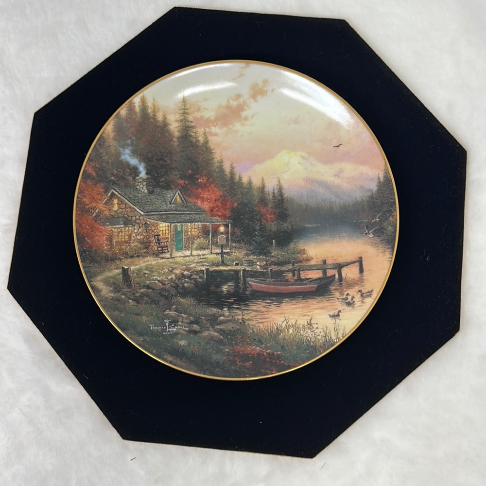 Limited edition of End of a Perfect Day by Thomas Kinkade in EUC